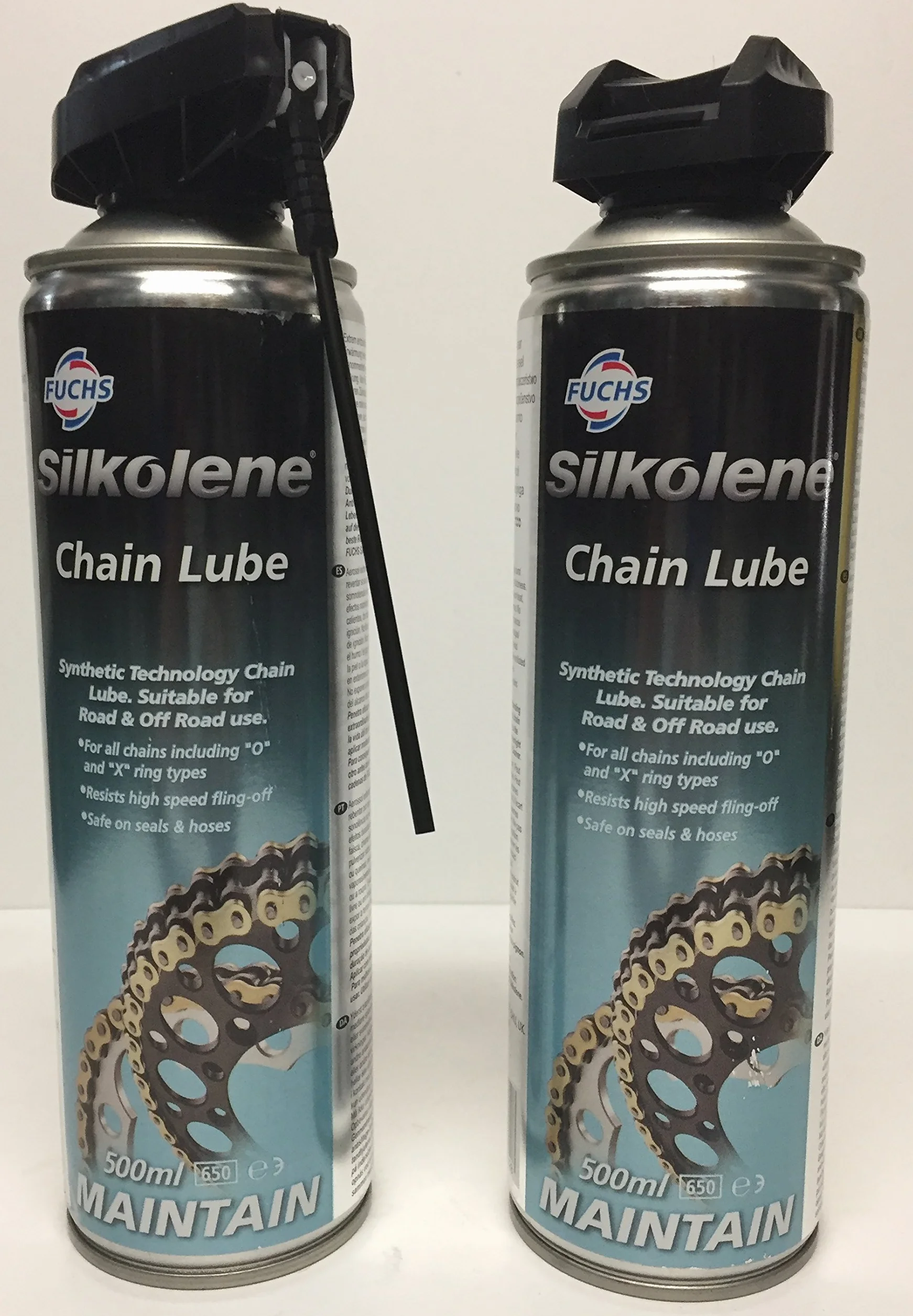 Lubricante para cadena Silkolene, para Motocicleta, 2 unidades de 500 ml, para carretera y fuera de carretera