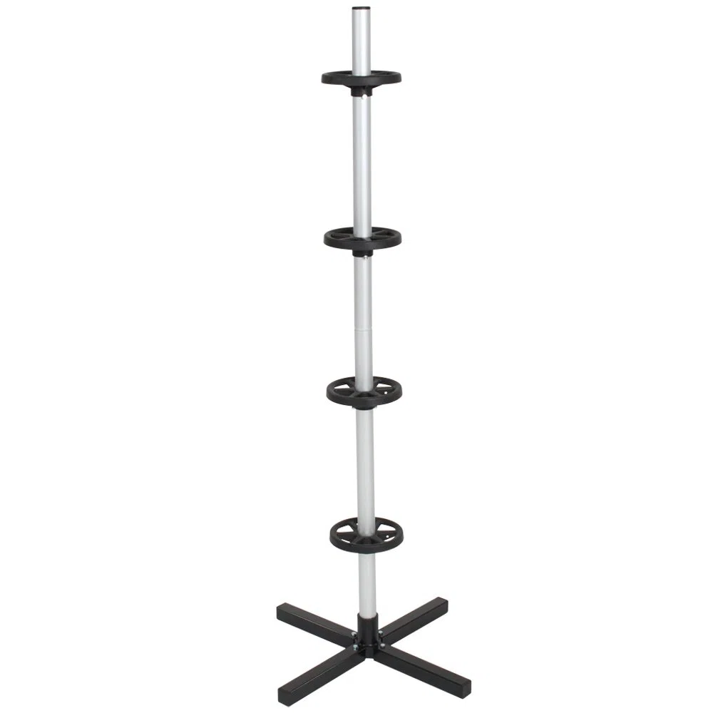 tectake® Soporte Ruedas para Llantas, Caballete Coche, Caballete Moto, Protector de Llantas Coche, Estructura de Aluminio Inoxidable Estable, Evita Humedad y Deformaciones - 50 x 50 x 130 cm
