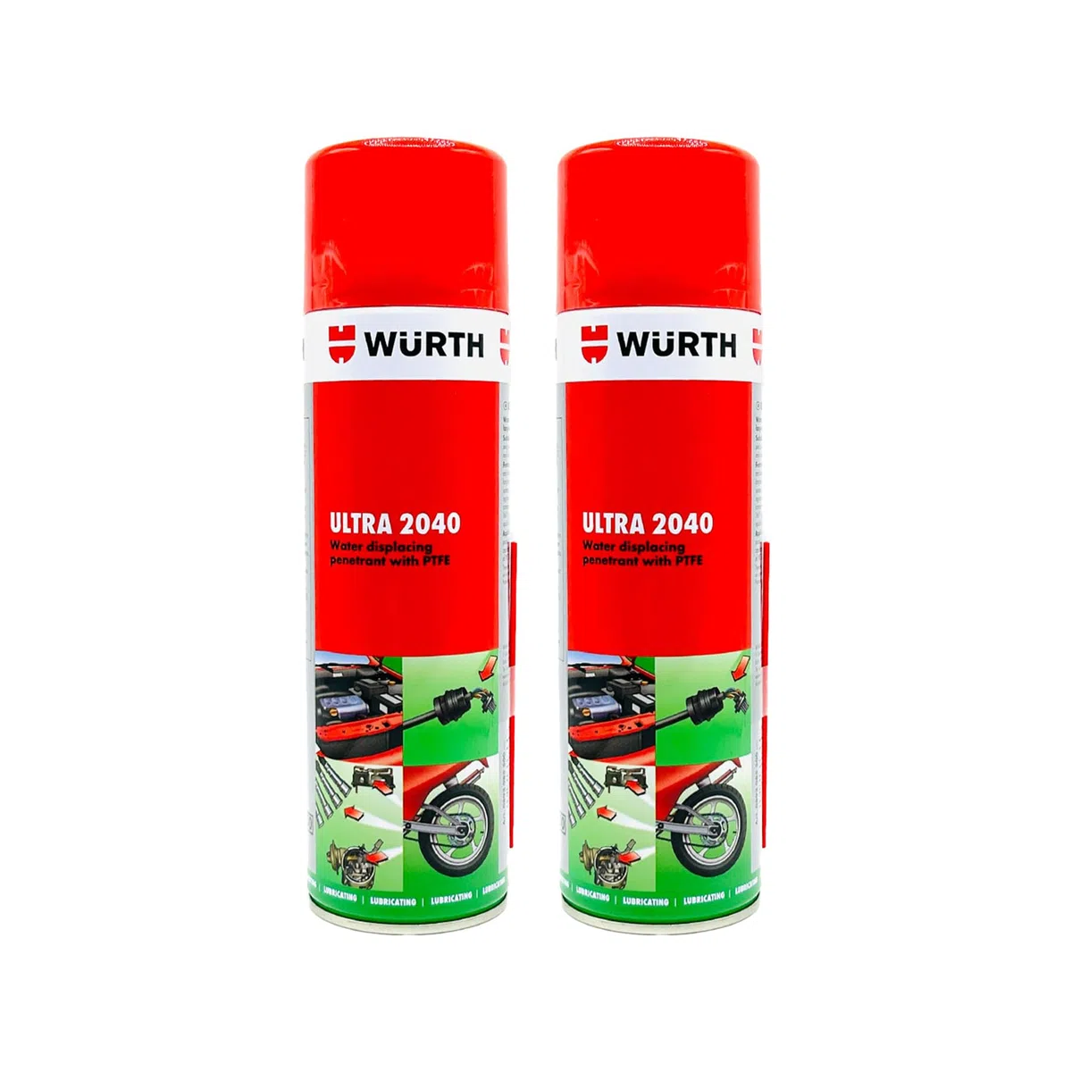 WURTH Ultra 2040 Multiusos Lubricante, Penetrant y Agua Displacer - 2x 500 ml LATAS