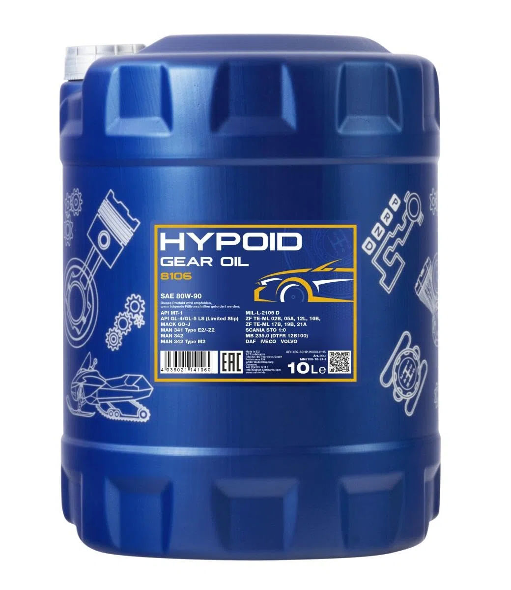 MANNOL Hipoid 80W-90 API GL 4/GL 5 LS - Aceite de transmisión (10 L)