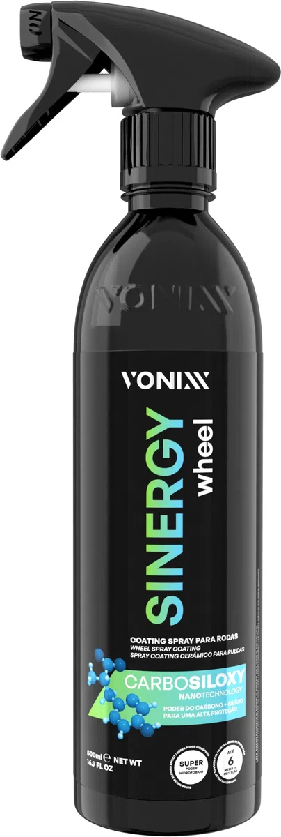 Vonixx Sinergy Wheel 500 ml – Spray Coating para Llantas de Coche – Protección Hidrofóbica y Brillo Duradero hasta 6 Meses