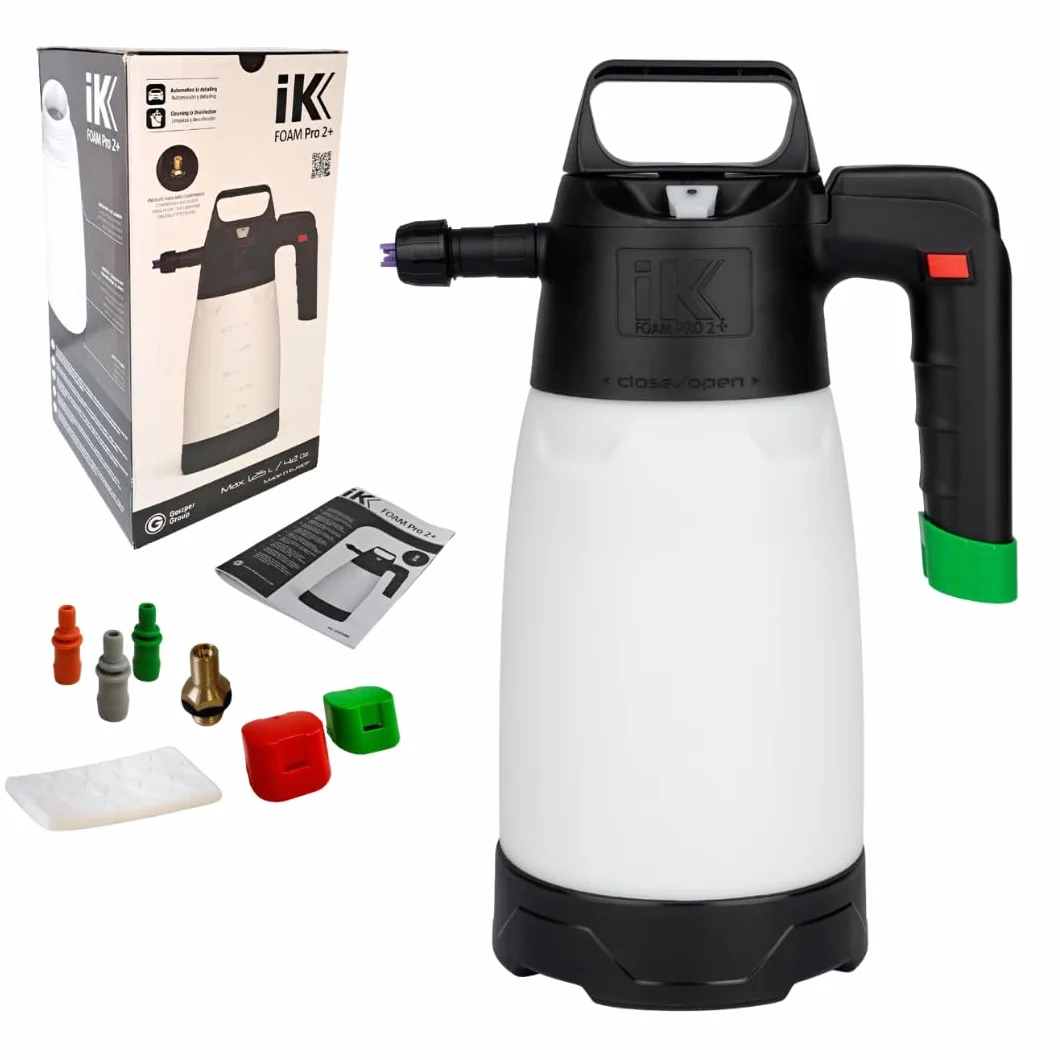 IK Pulverizador Profesional Para Espuma con Conector de Aire Comprimido - 1,5L - Más Presión - Diseñado para Agentes Espumantes - Limpieza y Mantenimiento - Fabricado en España - IK Foam Pro 2+