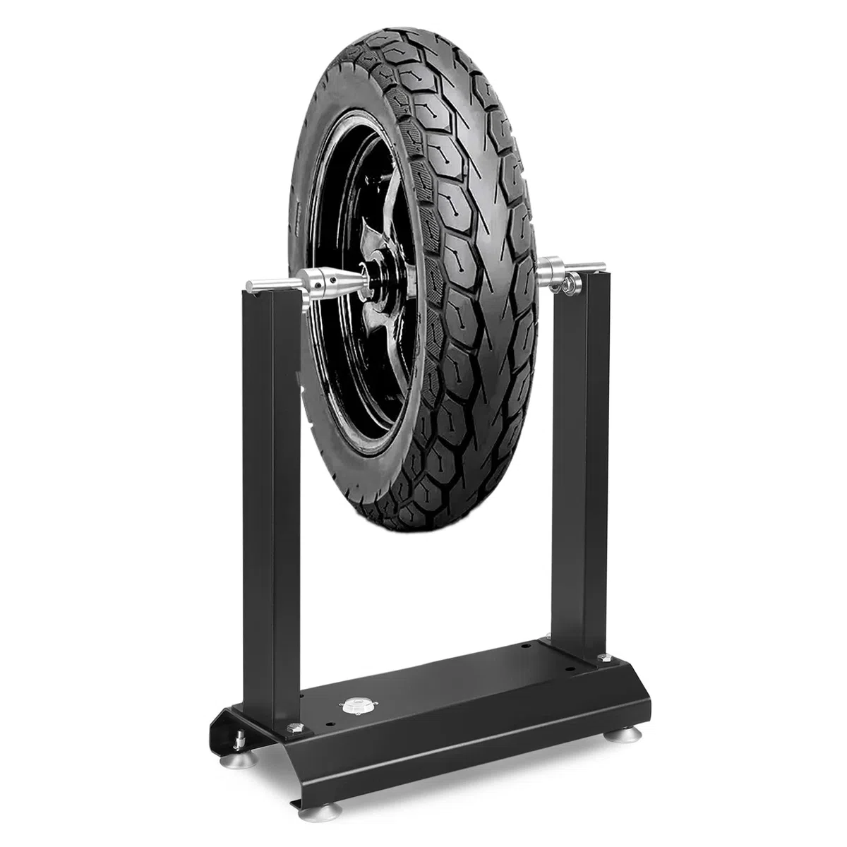 NAIZY Soporte de Equilibrio para Motocicleta, Equilibrador cónico Ajustable, Equilibrador de Neumáticos, Soporte de Ajuste de Ruedas 40.5x22x51cm, Equilibrador de Llanta de Motocicleta, Negro