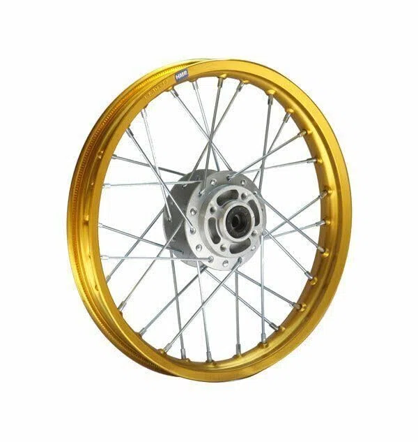 Llanta delantera de aluminio de 14 pulgadas anodizada, adecuada para casi todos los modelos con eje de 12 mm, Dirt Bike, Pit Bike, XMOTOS, MotoCross (Oro)