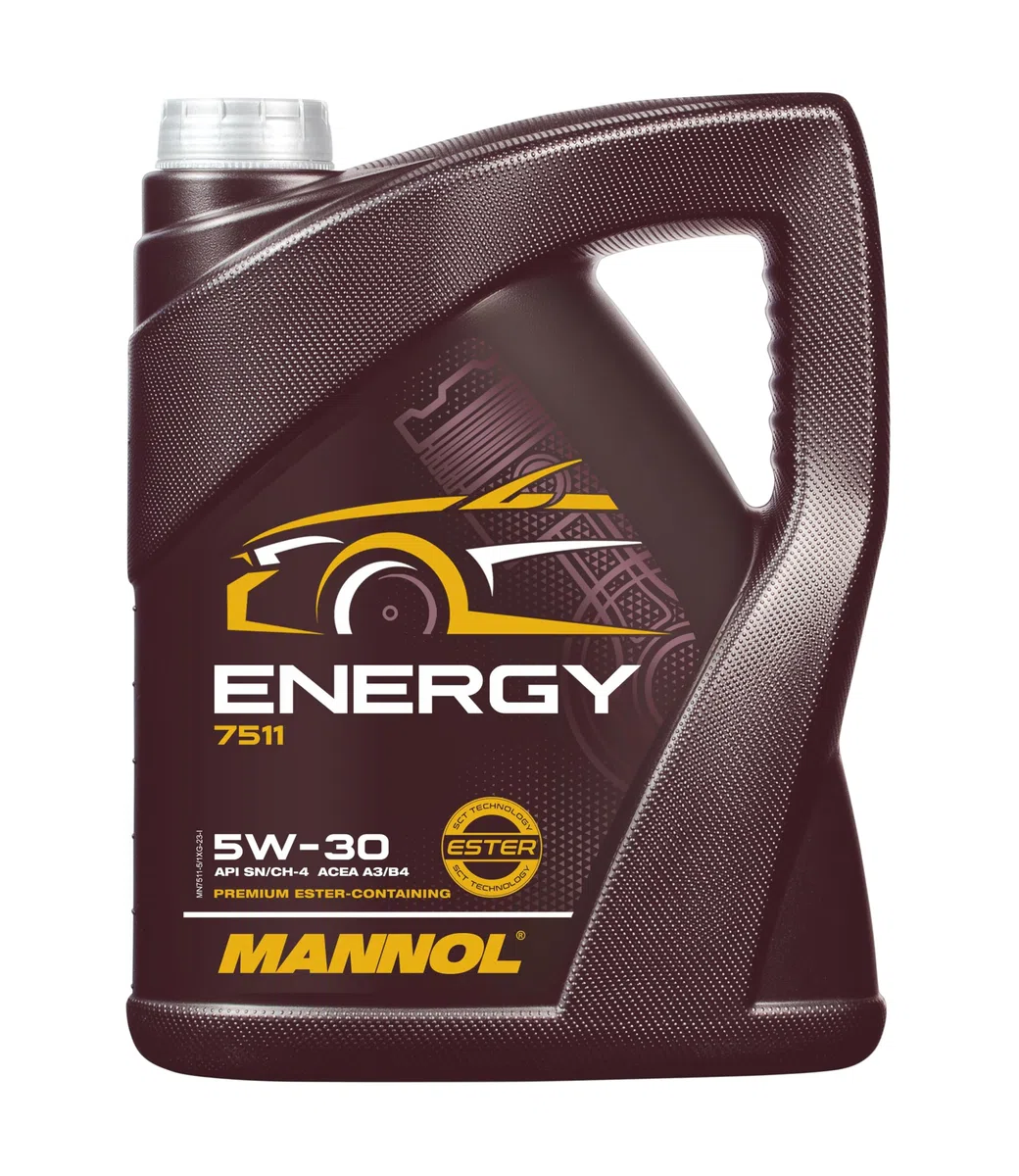 MANNOL | Aceite de Motor Sintético 5W-30 con Tecnología Éster | MN7511-5 | 5L | Ahorro de Combustible y Protección Antidesgaste | Arranque en Frío y Estabilidad Térmica