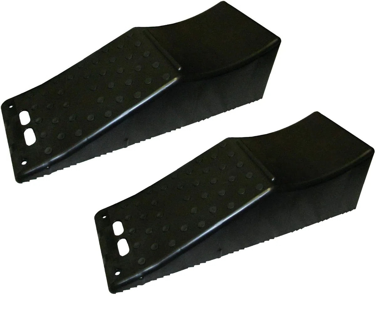 KATSU Rampas de Plástico para Coche, 2 Piezas Resistente Cuñas para Auto Caravana, para Camping Vehículos Garaje Taller Servicio de Coche 161919