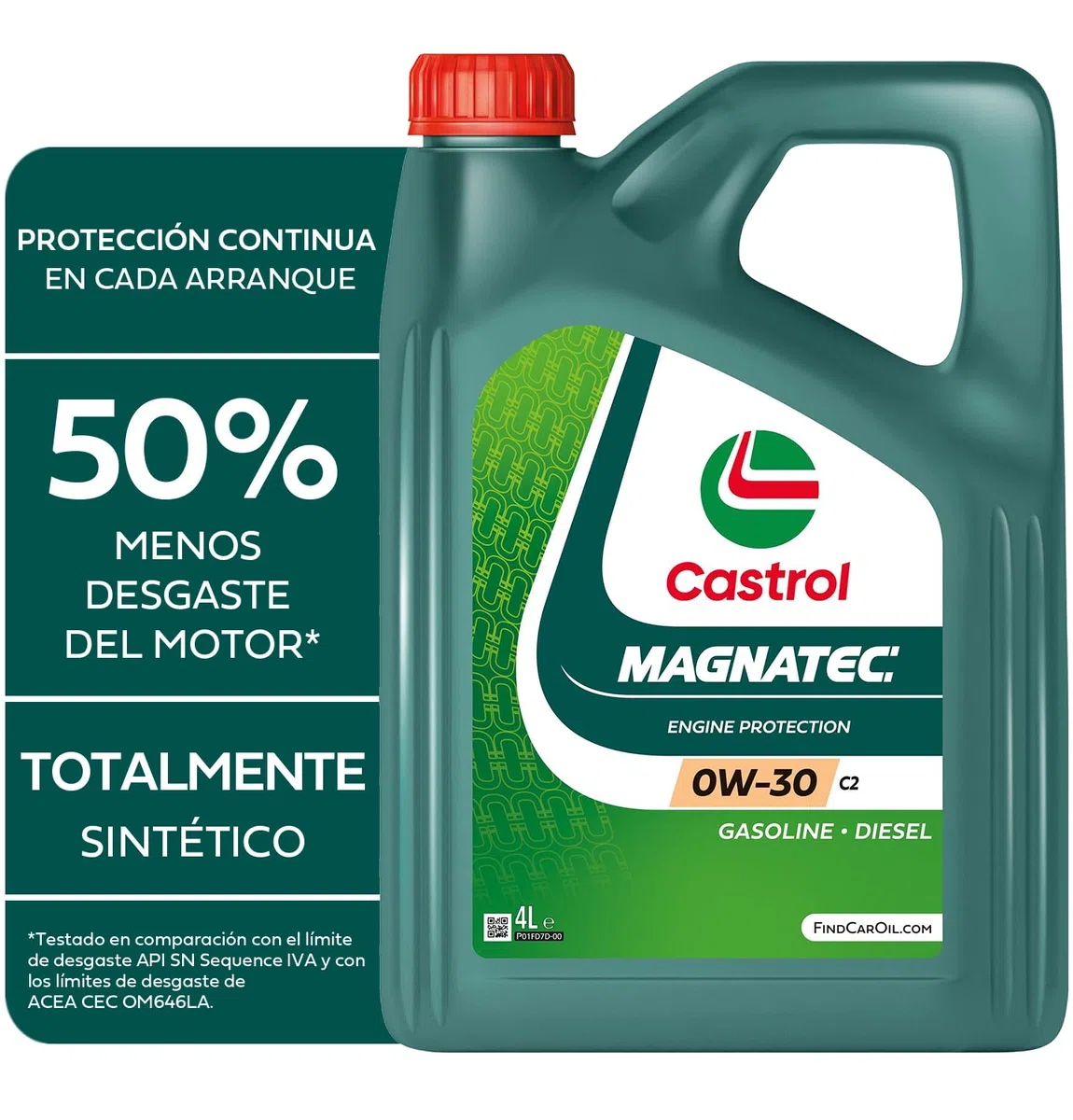Castrol MAGNATEC 0W-30 C2 Aceite de Motor 4L, El embalaje puede variar