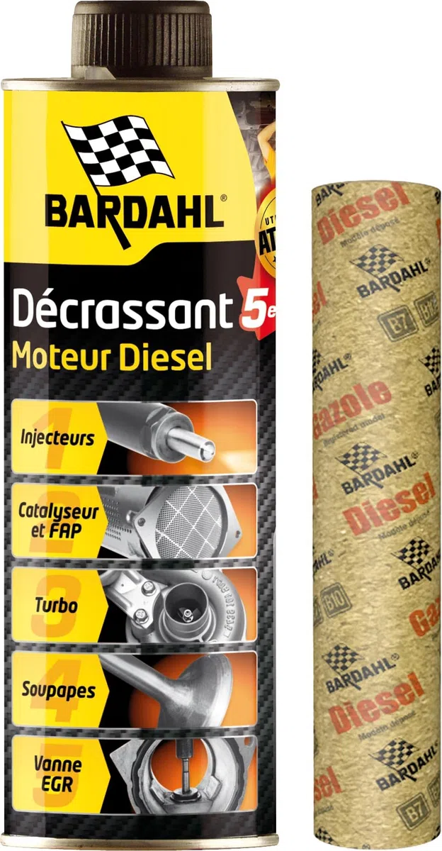 Bardahl Limpiador de motores diésel 5 en 1 | Limpiador de sistemas para motores diesel - Válvulas de limpieza AGR Filtro de partículas diésel DPF inyectores - 500 ml (1)
