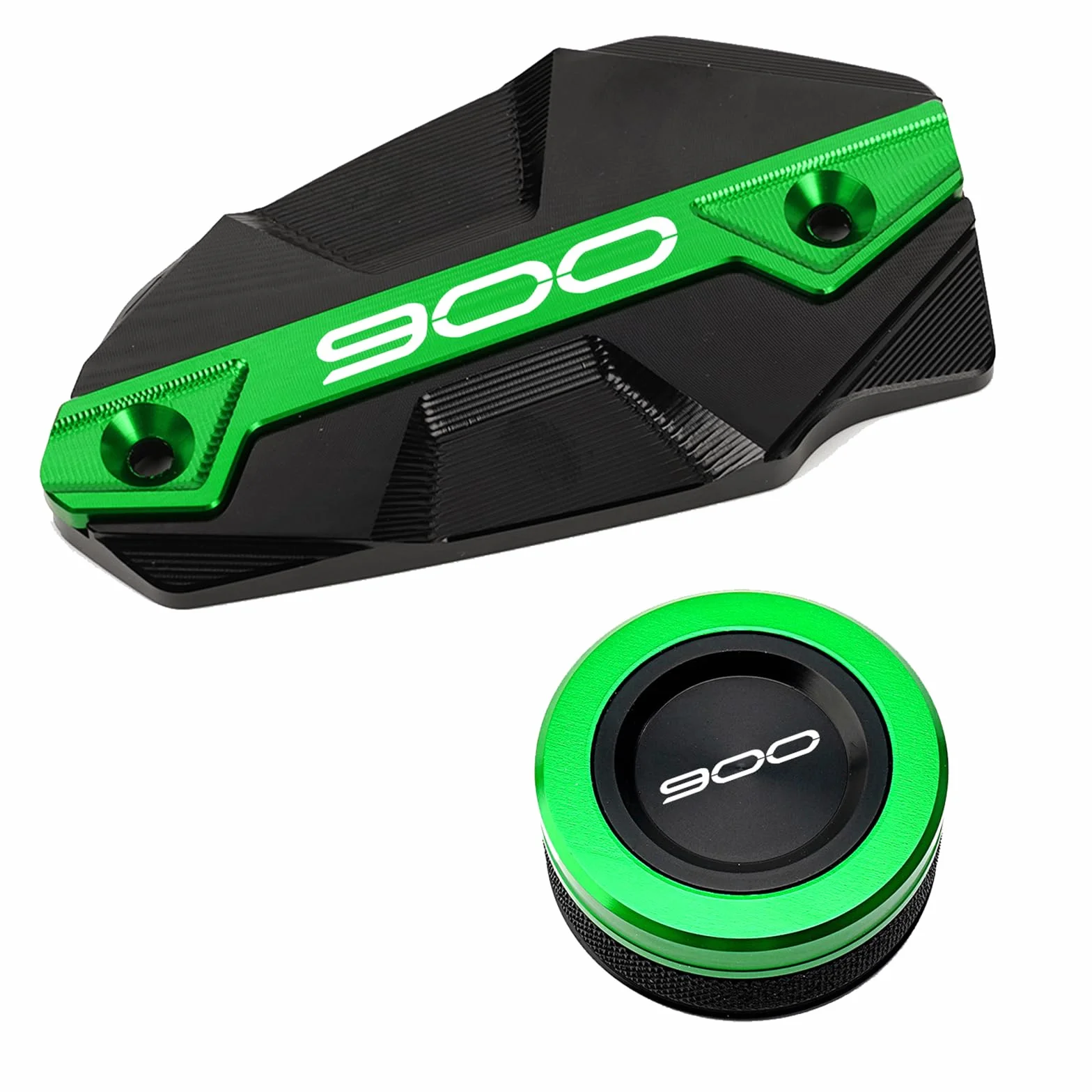 Para Kawasaki Z900 Z 900 2017-2024 2023 Accesorios de Motocicleta Tapa del Depósito de Líquido de Freno Delantero Trasero (Verde)