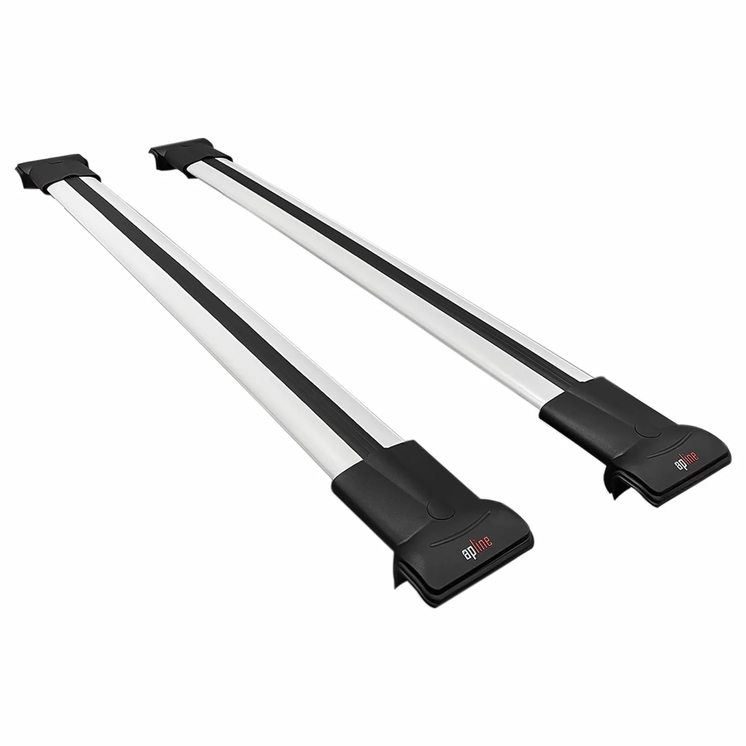 Compatible con Volvo V50 2004-2012 Modelo Fly Barra de Techo Auto Portaequipajes Barras Transversales Gris Aluminio 2 Barras