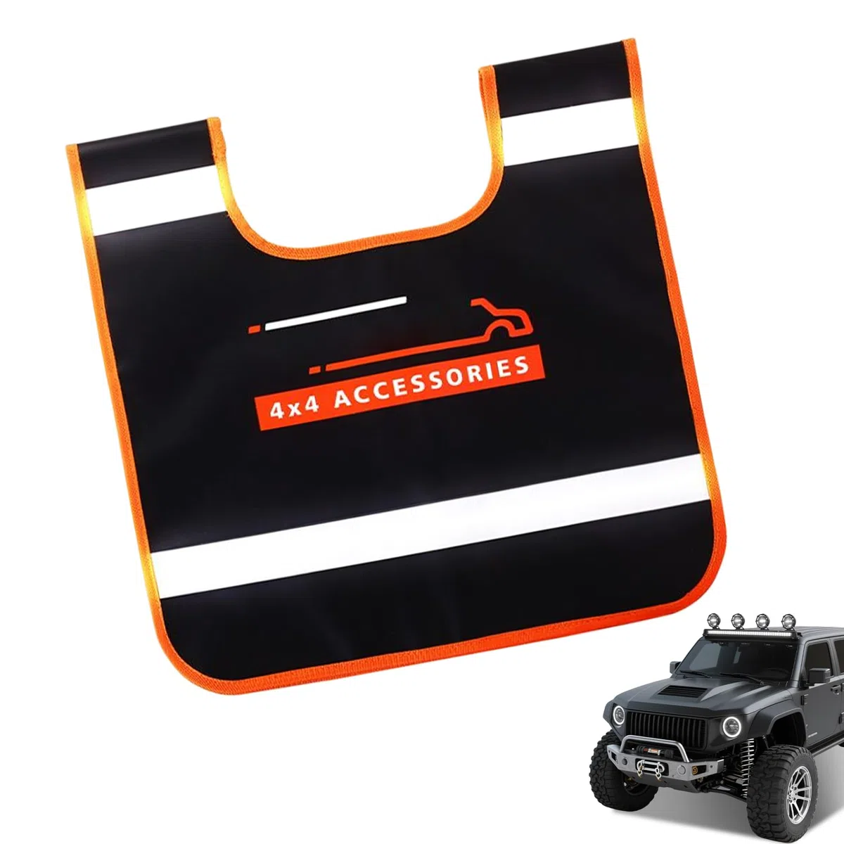 Bandera de seguridad, signo de remolque reflectante para material impermeable, adorable equipo de rescate con diseño antirboteador, bandera de advertencia para viajes al aire libre para automóviles pa