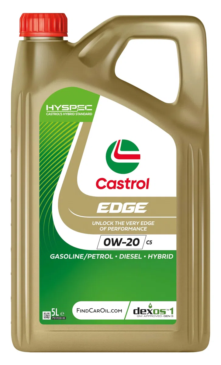 Castrol EDGE 0W-20 C5, Aceite de Motor Avanzado Sintético, Cumple con las Especificaciones ACEA C5/C6, API SQ y ILSAC GF-7, 5L