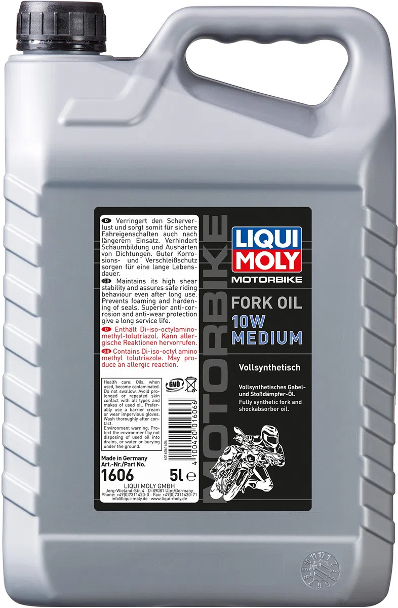 LIQUI MOLY Motorbike Fork Oil 10W medium | 5 L | Aceite de horquilla de motocicleta | 1606
