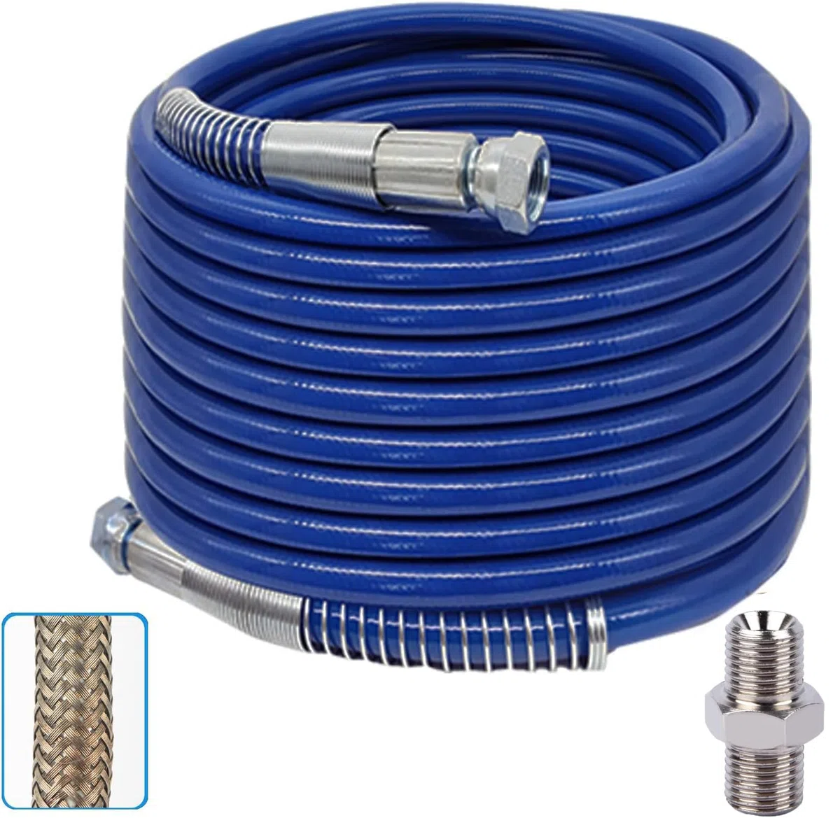 20M x 1/4" Manguera de Pintura Airless, con Conector, Manguera de Alta Presión para Pistola Airless